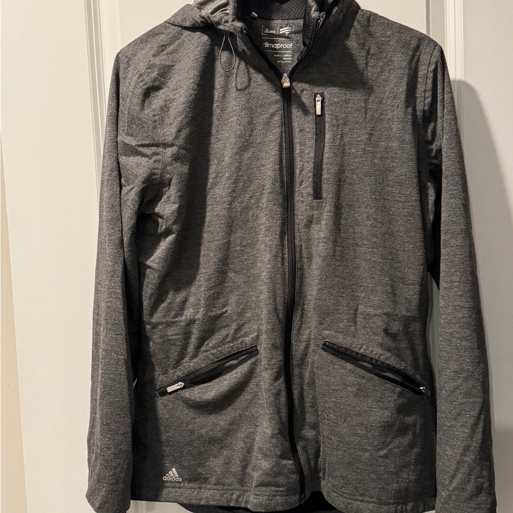 Adidas Golf Gray Climaproof Windbreaker Jacket